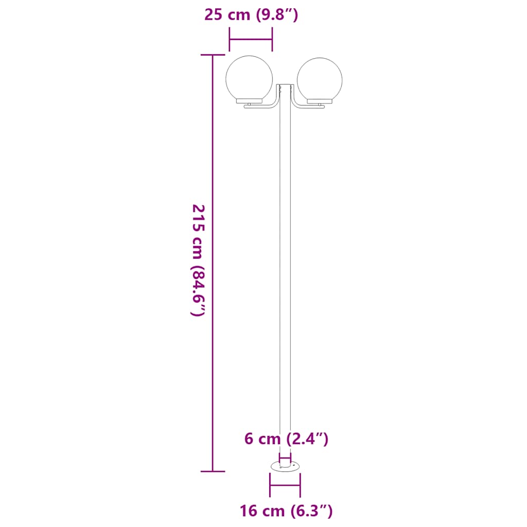 Utomhusgolvlampor 3 St Silver 215 Cm Rostfritt Stål