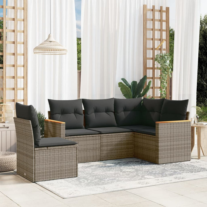 Loungegrupp Med Dynor 6 Delar Konstrotting