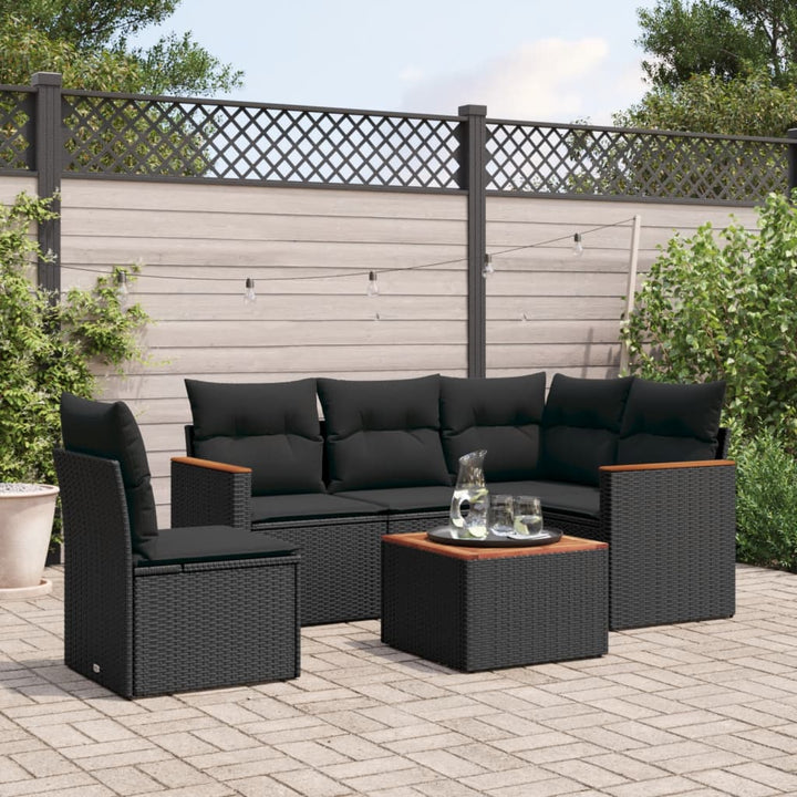 Loungegrupp Med Dynor 6 Delar Konstrotting