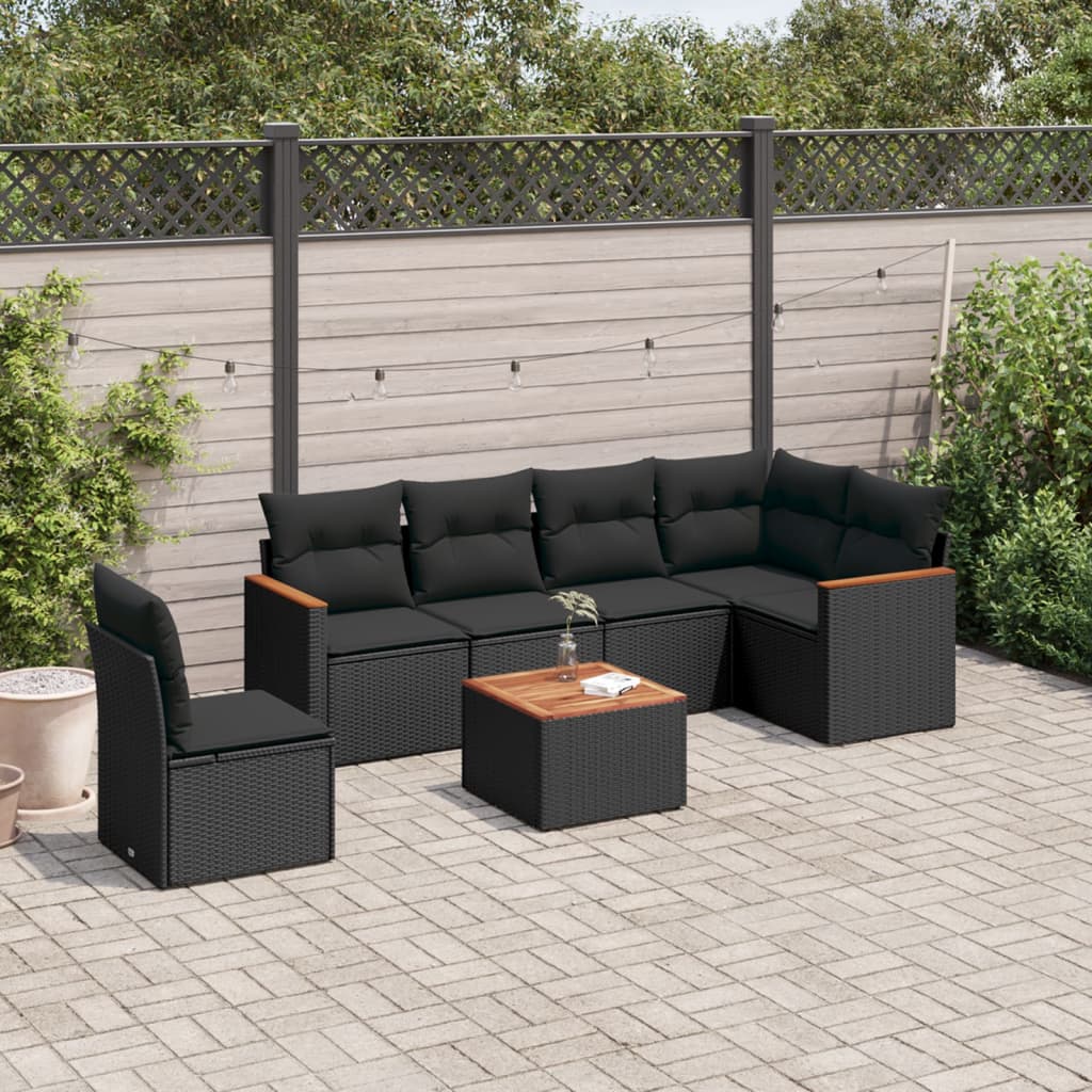 Loungegrupp Med Dynor 6 Delar Konstrotting