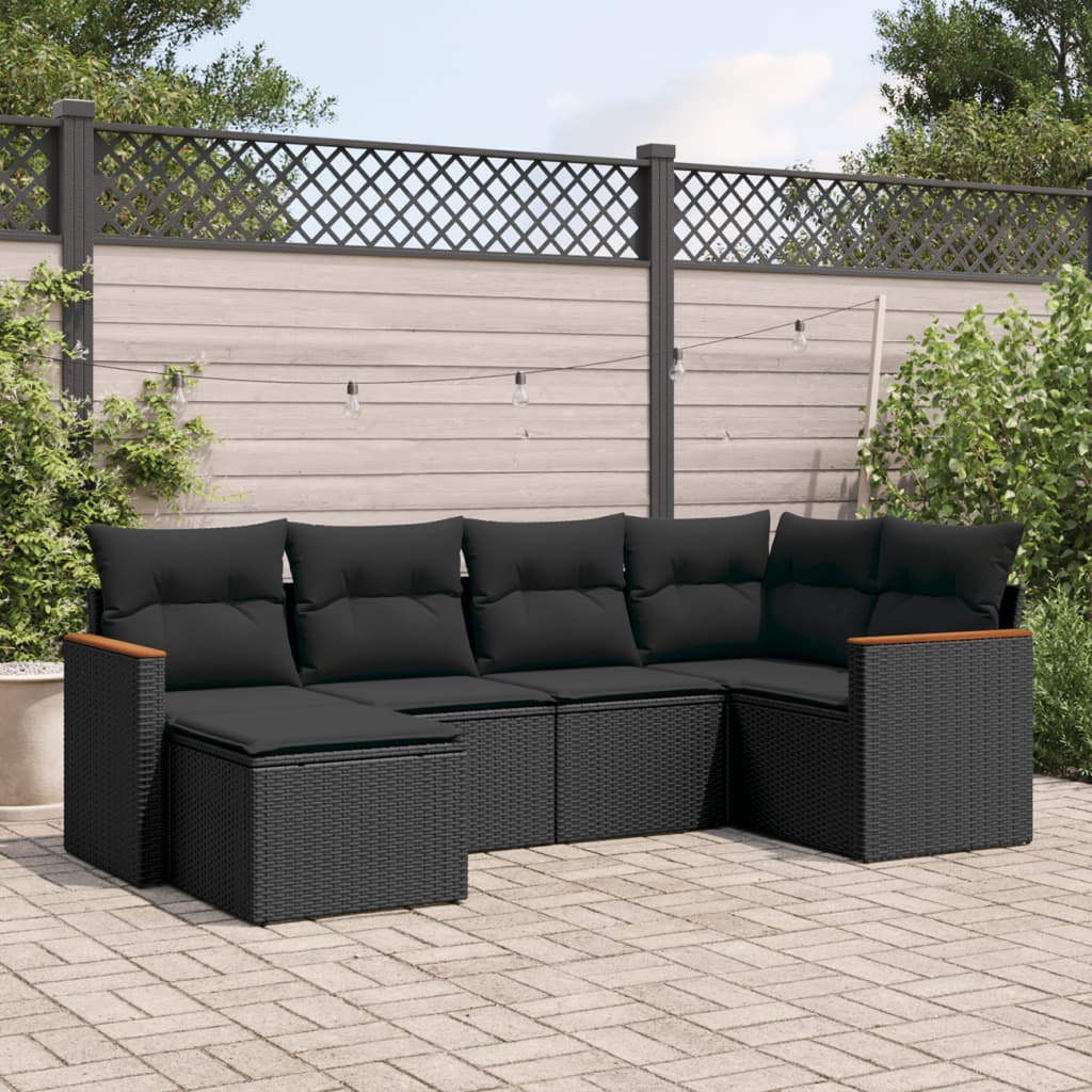 Loungegrupp Med Dynor 6 Delar Konstrotting