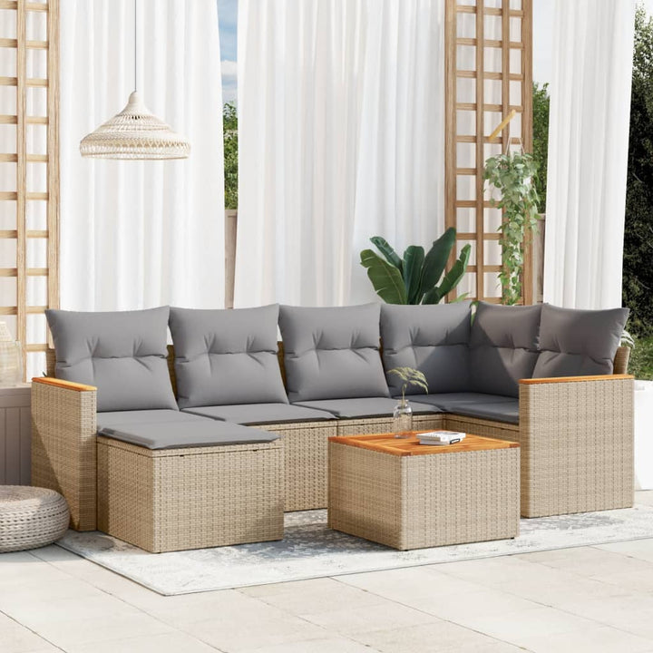 Loungegrupp Med Dynor 6 Delar Konstrotting
