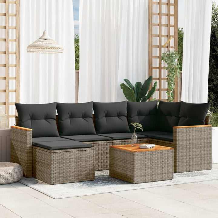Loungegrupp Med Dynor 6 Delar Konstrotting