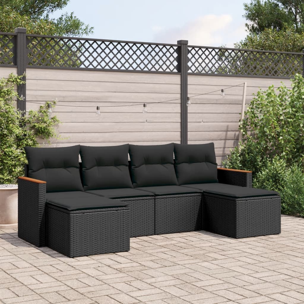 Loungegrupp Med Dynor 6 Delar Konstrotting