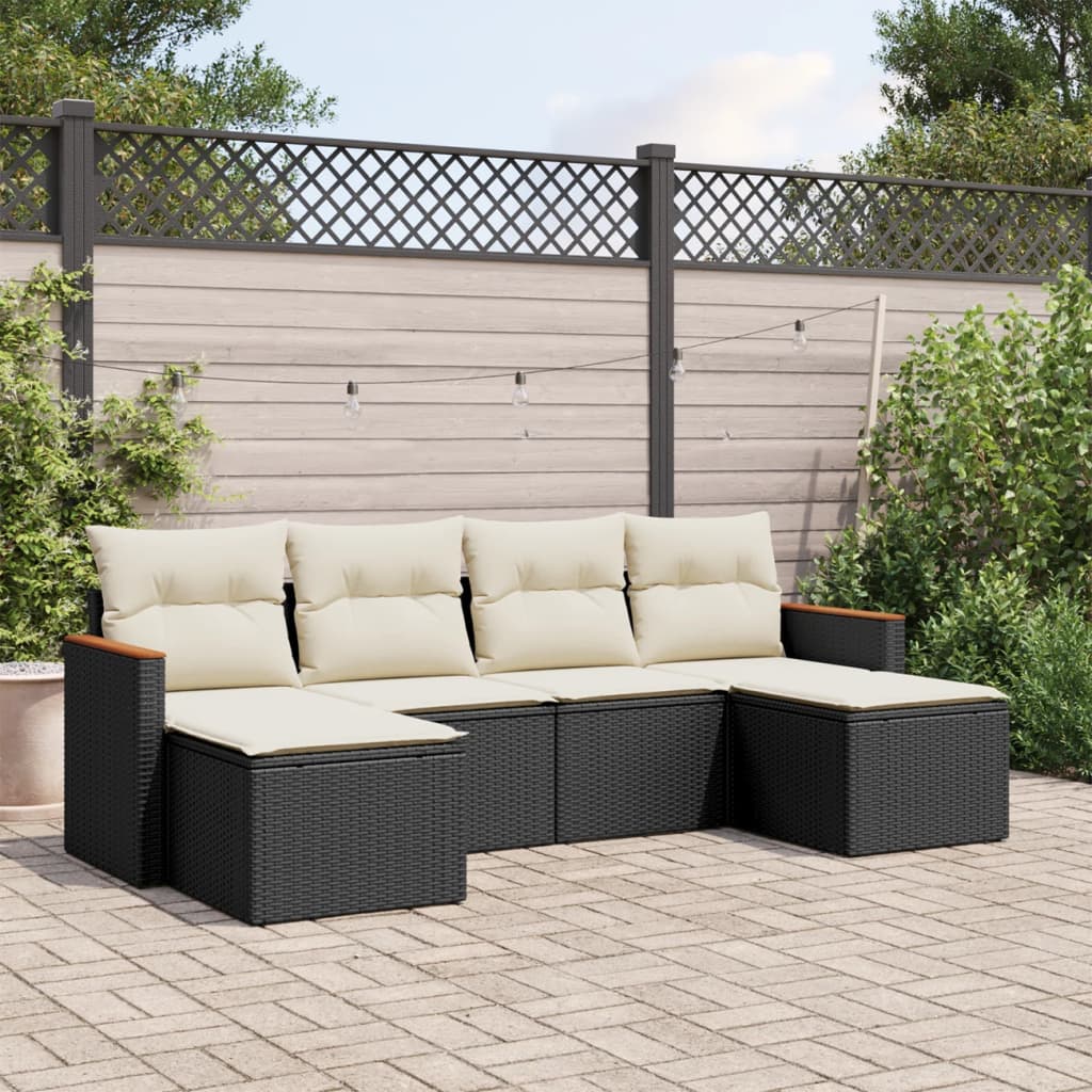 Loungegrupp Med Dynor 6 Delar Konstrotting