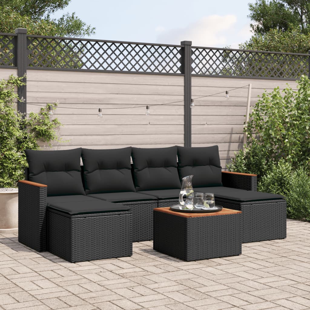 Loungegrupp Med Dynor 6 Delar Konstrotting