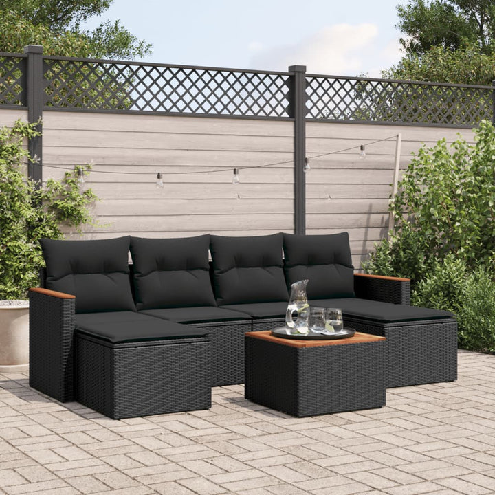 Loungegrupp Med Dynor 6 Delar Konstrotting