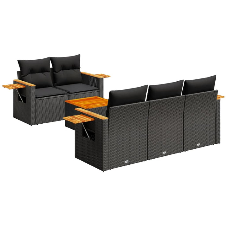 Loungegrupp Med Dynor 6 Delar Konstrotting