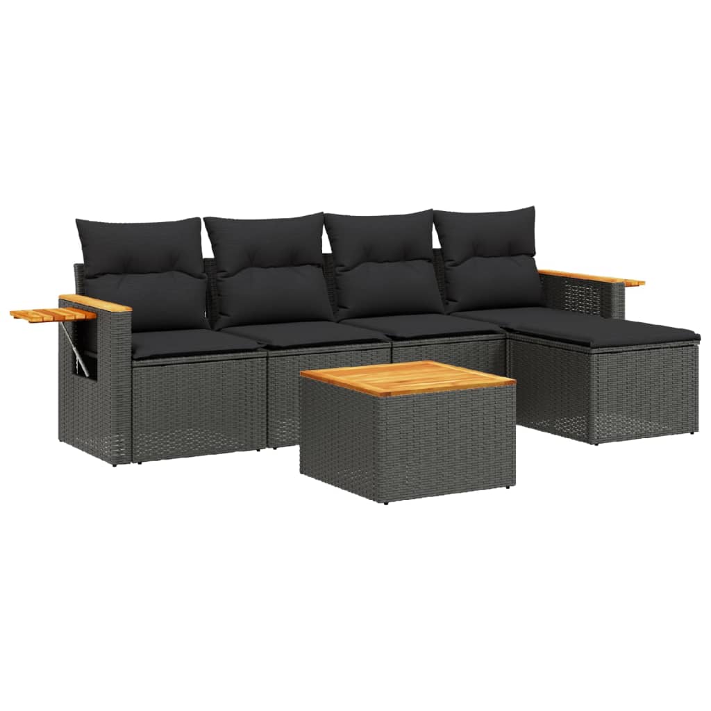 Loungegrupp Med Dynor 6 Delar Konstrotting