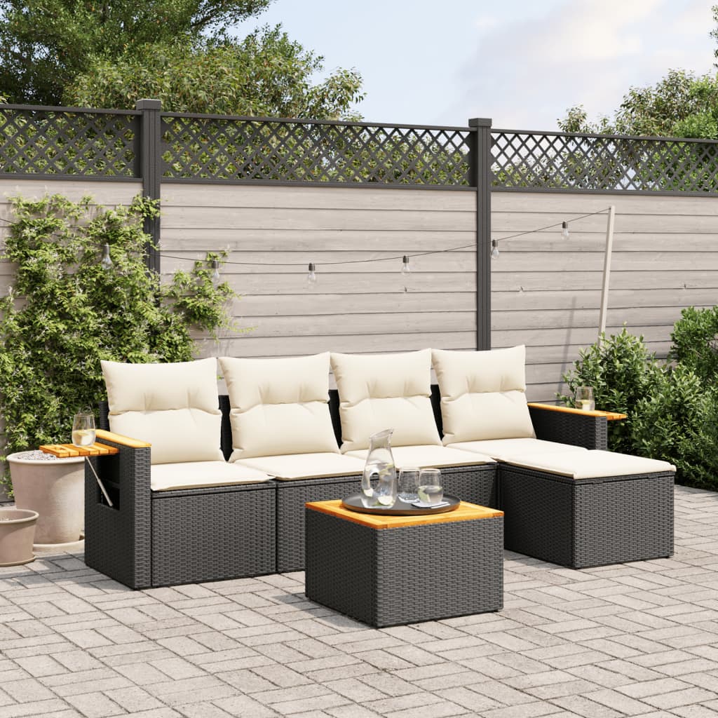 Loungegrupp Med Dynor 6 Delar Konstrotting
