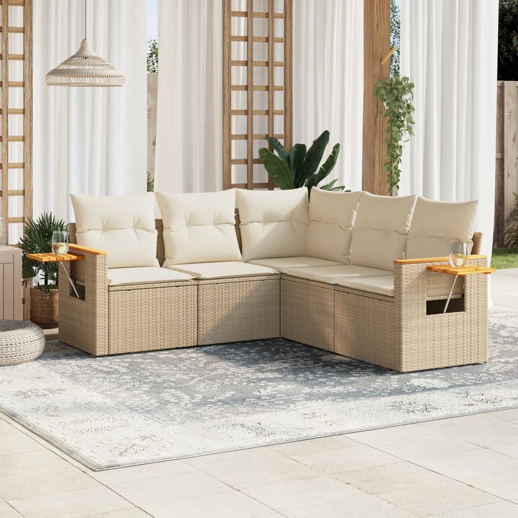 Loungegrupp Med Dynor 6 Delar Konstrotting