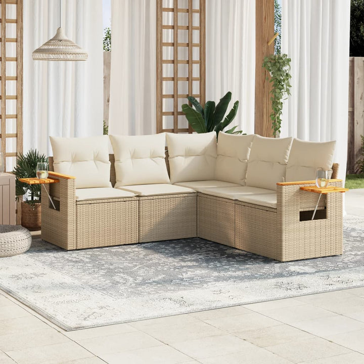 Loungegrupp Med Dynor 6 Delar Konstrotting