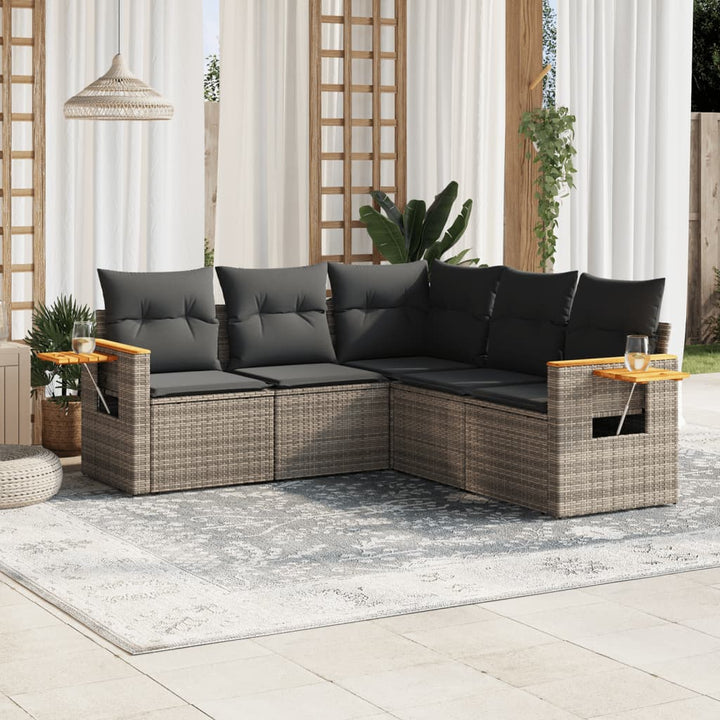 Loungegrupp Med Dynor 6 Delar Konstrotting