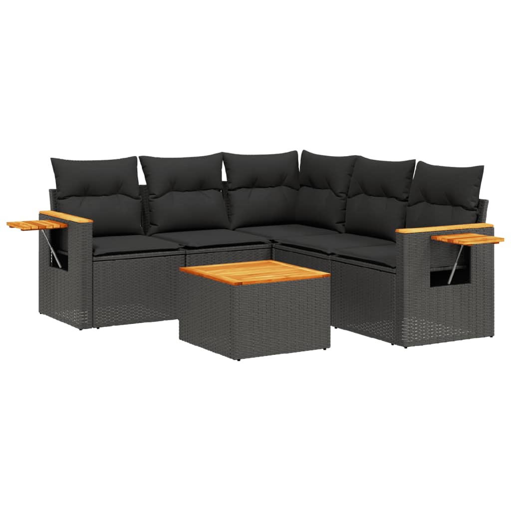 Loungegrupp Med Dynor 6 Delar Konstrotting