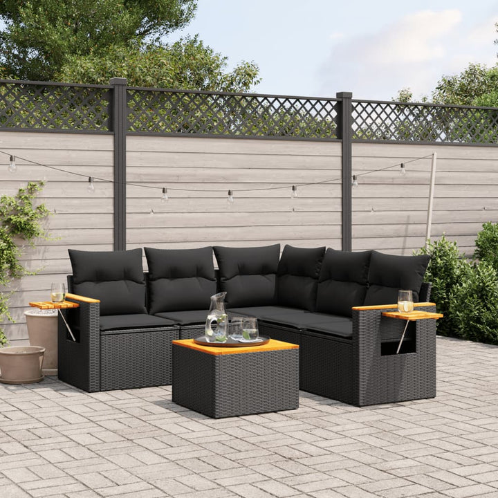 Loungegrupp Med Dynor 6 Delar Konstrotting