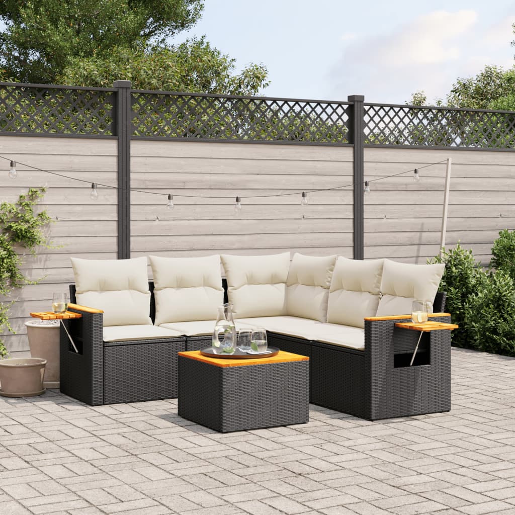 Loungegrupp Med Dynor 6 Delar Konstrotting