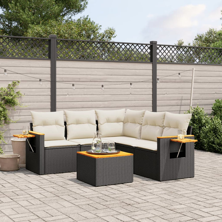 Loungegrupp Med Dynor 6 Delar Konstrotting