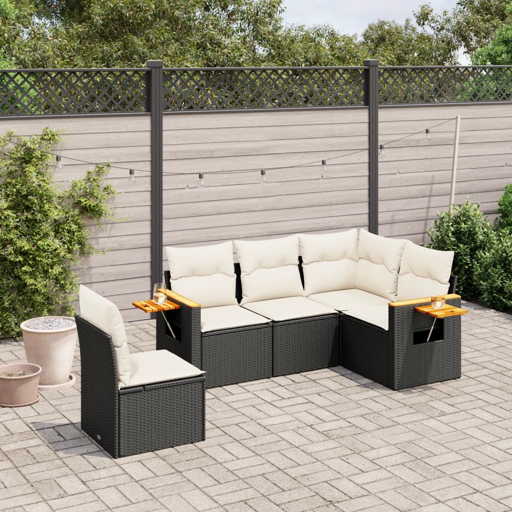 Loungegrupp För Trädgården Med Dynor 6 Delar Konstrotting