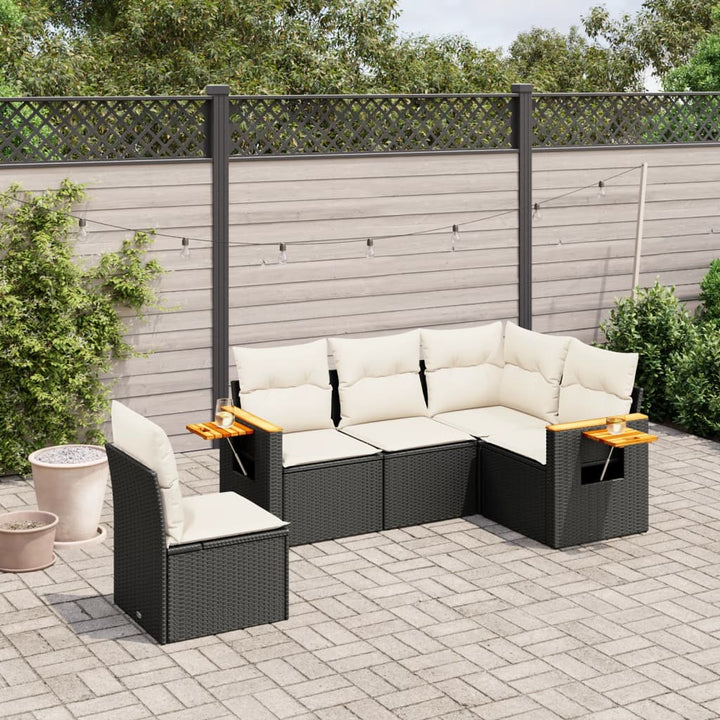 Loungegrupp För Trädgården Med Dynor 6 Delar Konstrotting