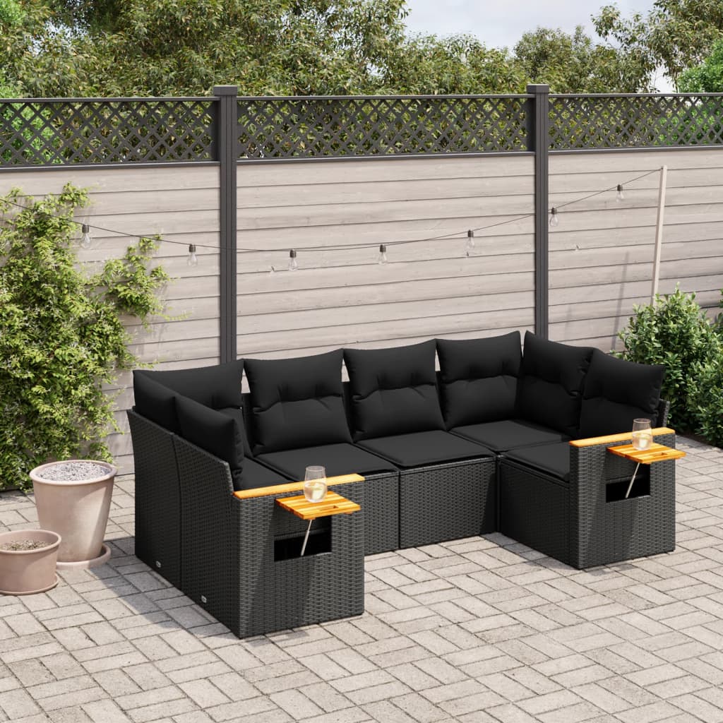 Loungegrupp Med Dynor 6 Delar Konstrotting