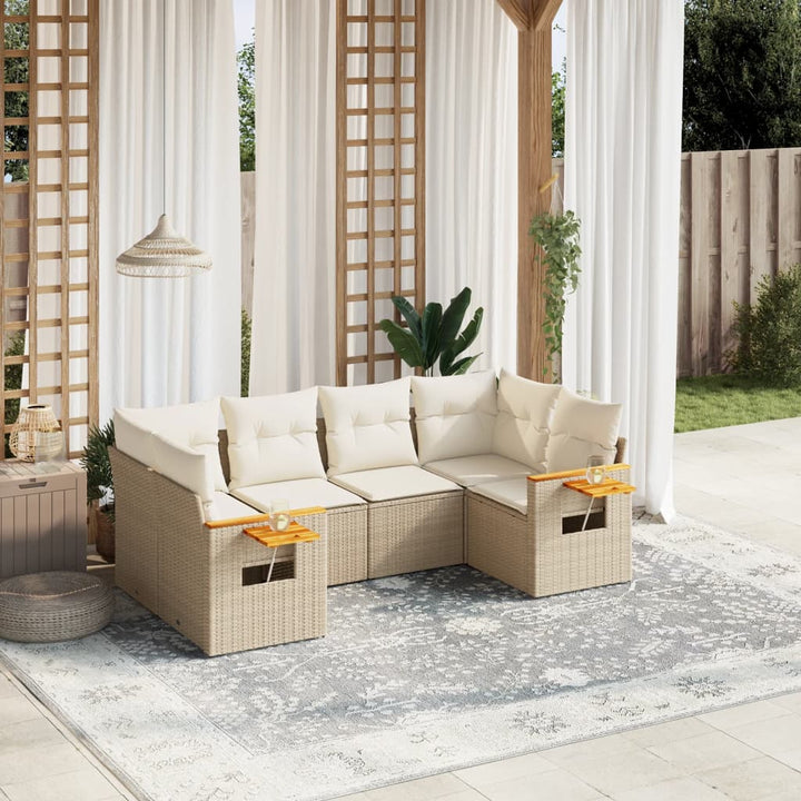 Loungegrupp Med Dynor 6 Delar Konstrotting