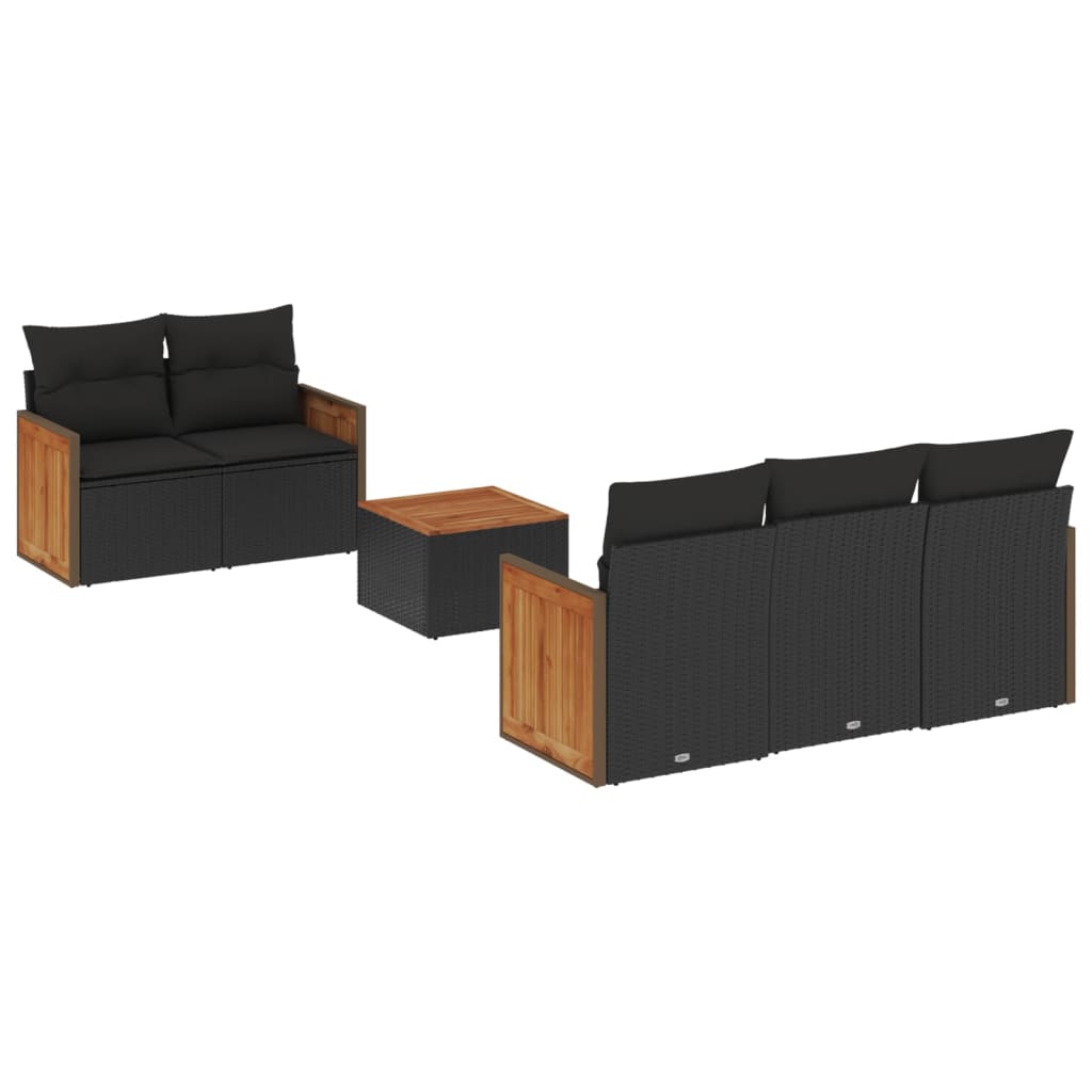 Loungegrupp Med Dynor 6 Delar Konstrotting