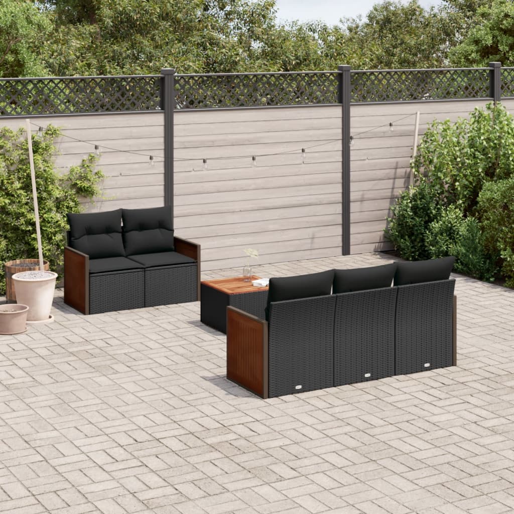 Loungegrupp Med Dynor 6 Delar Konstrotting