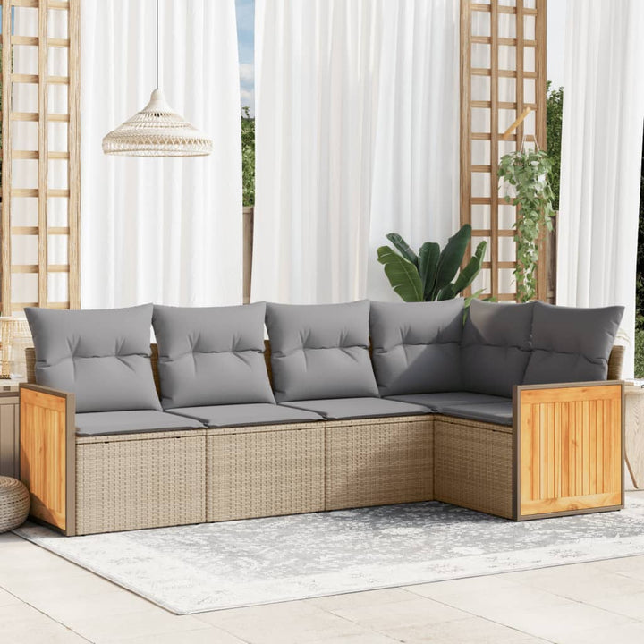 Loungegrupp Med Dynor 6 Delar Svart Konstrotting