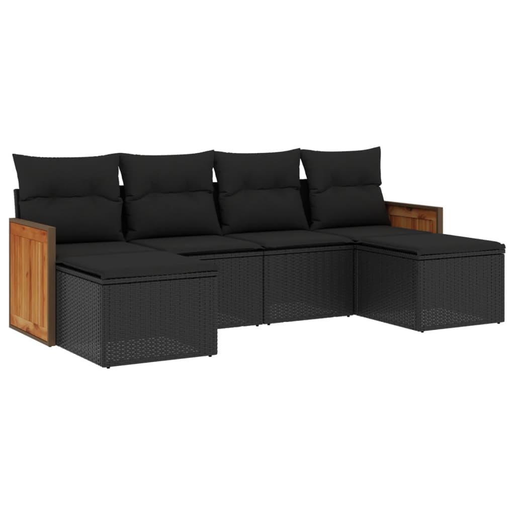 Loungegrupp Med Dynor 6 Delar Konstrotting