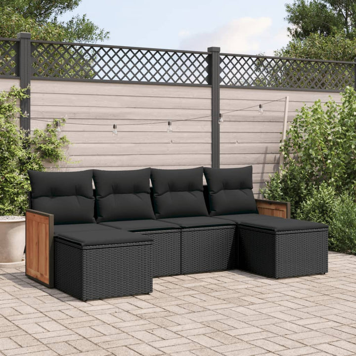 Loungegrupp Med Dynor 6 Delar Konstrotting