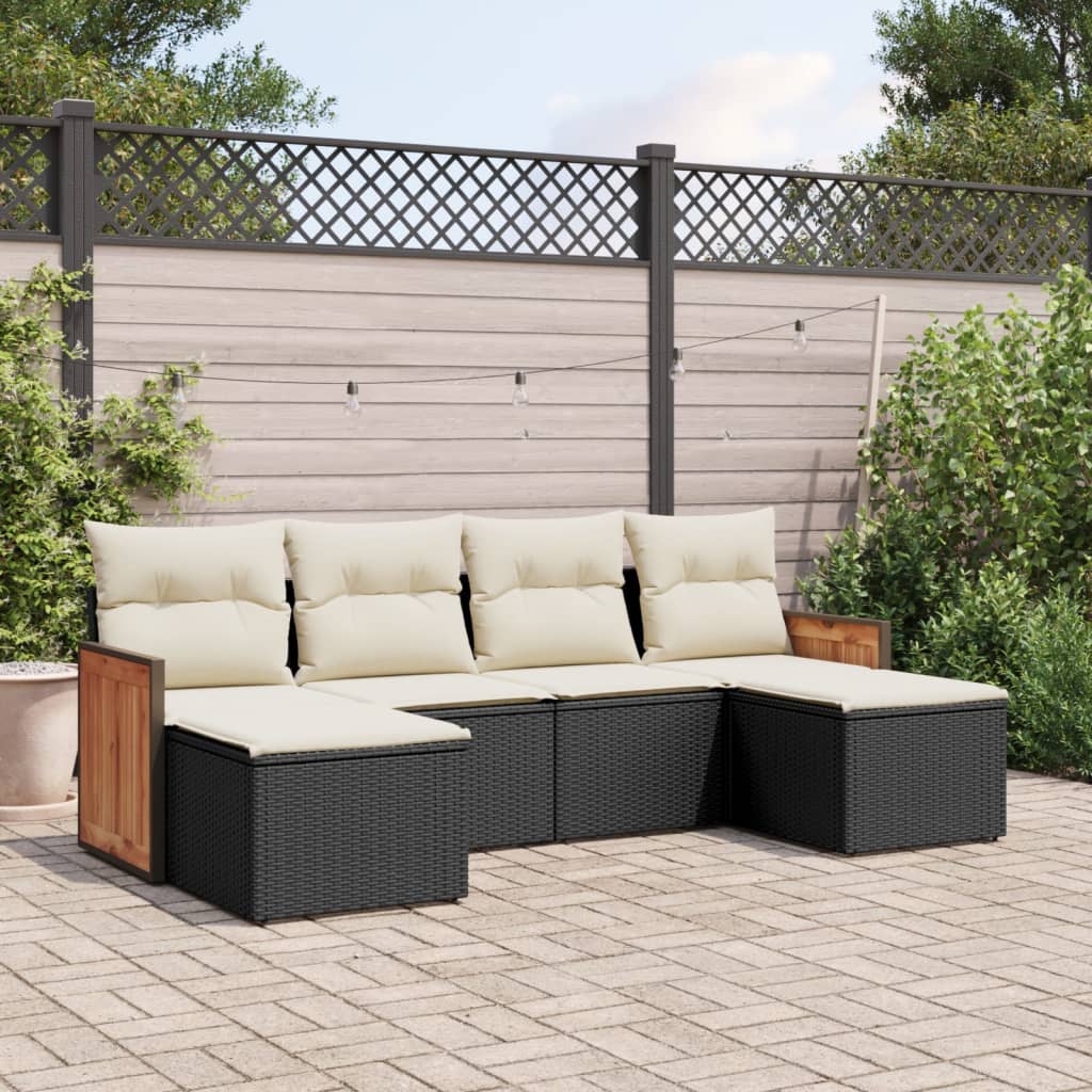 Loungegrupp Med Dynor 6 Delar Konstrotting