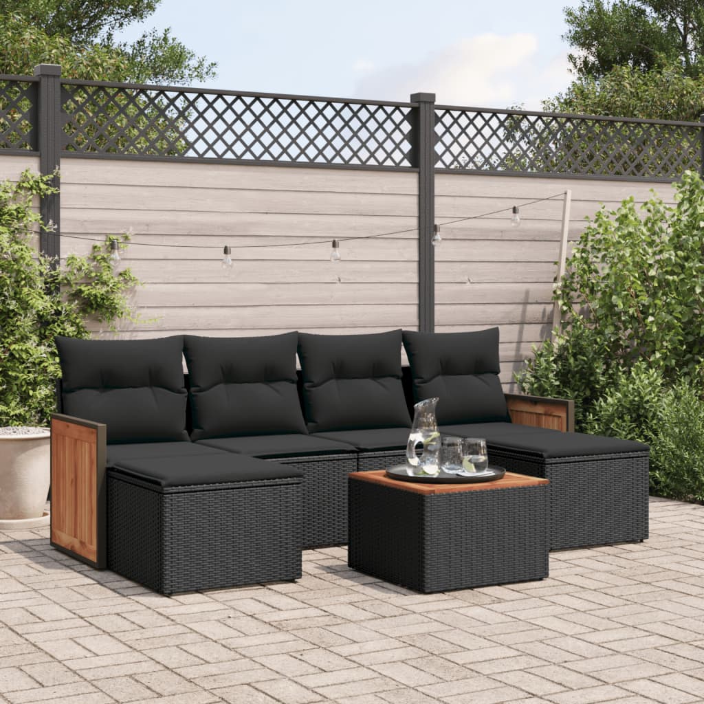 Loungegrupp Med Dynor 6 Delar Konstrotting