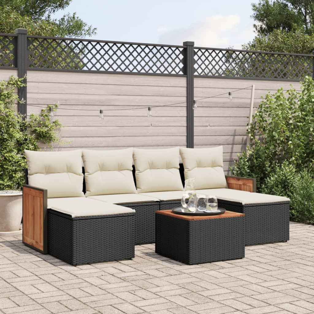 Loungegrupp Med Dynor 6 Delar Konstrotting