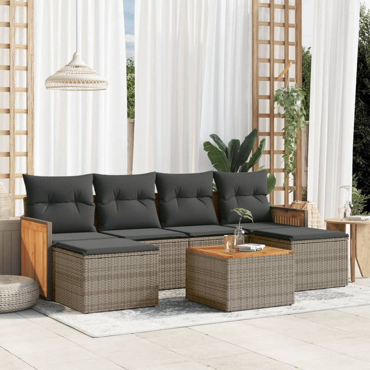 Loungegrupp Med Dynor 6 Delar Konstrotting