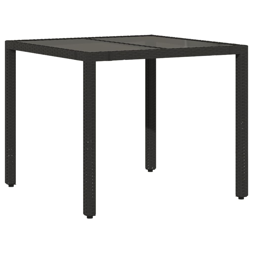 Caféset Med Dynor 3 Delar Svart Konstrotting