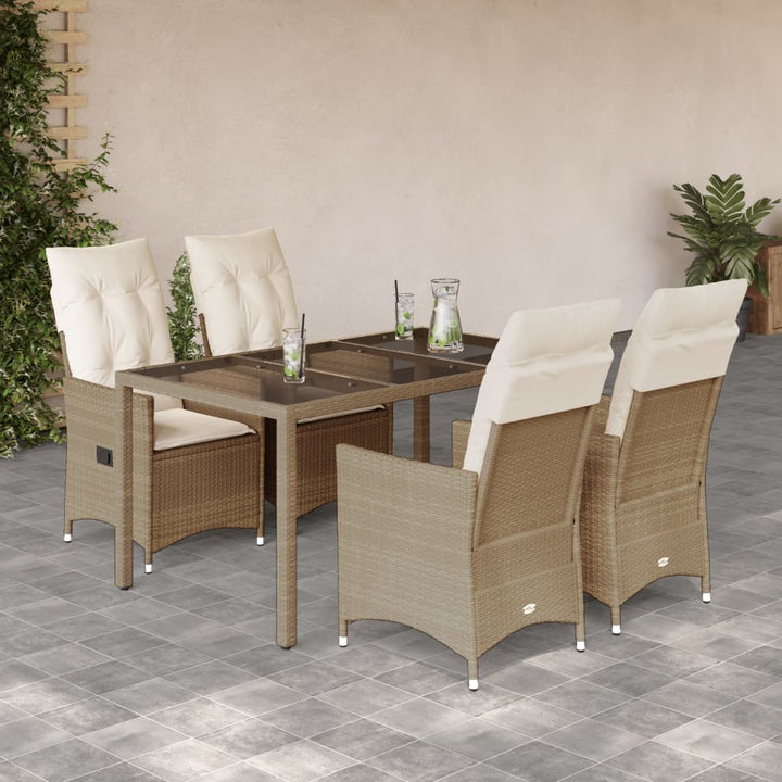 Bistrogrupp Med Dynor 3 Delar Beige Konstrotting