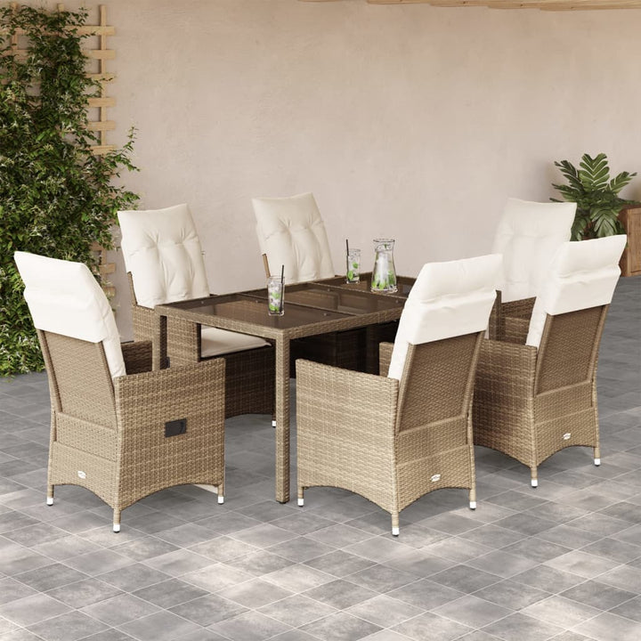 Bistrogrupp Med Dynor 3 Delar Beige Konstrotting