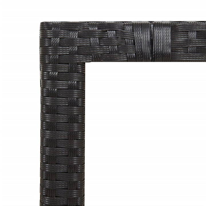 Caféset Med Dynor 3 Delar Svart Konstrotting