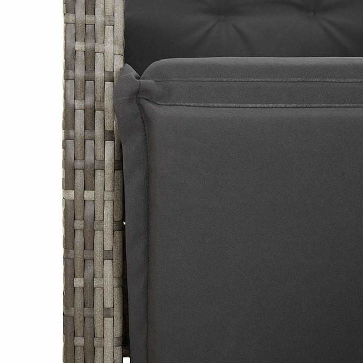 Caféset Med Dynor 9 Delar Konstrotting Grå