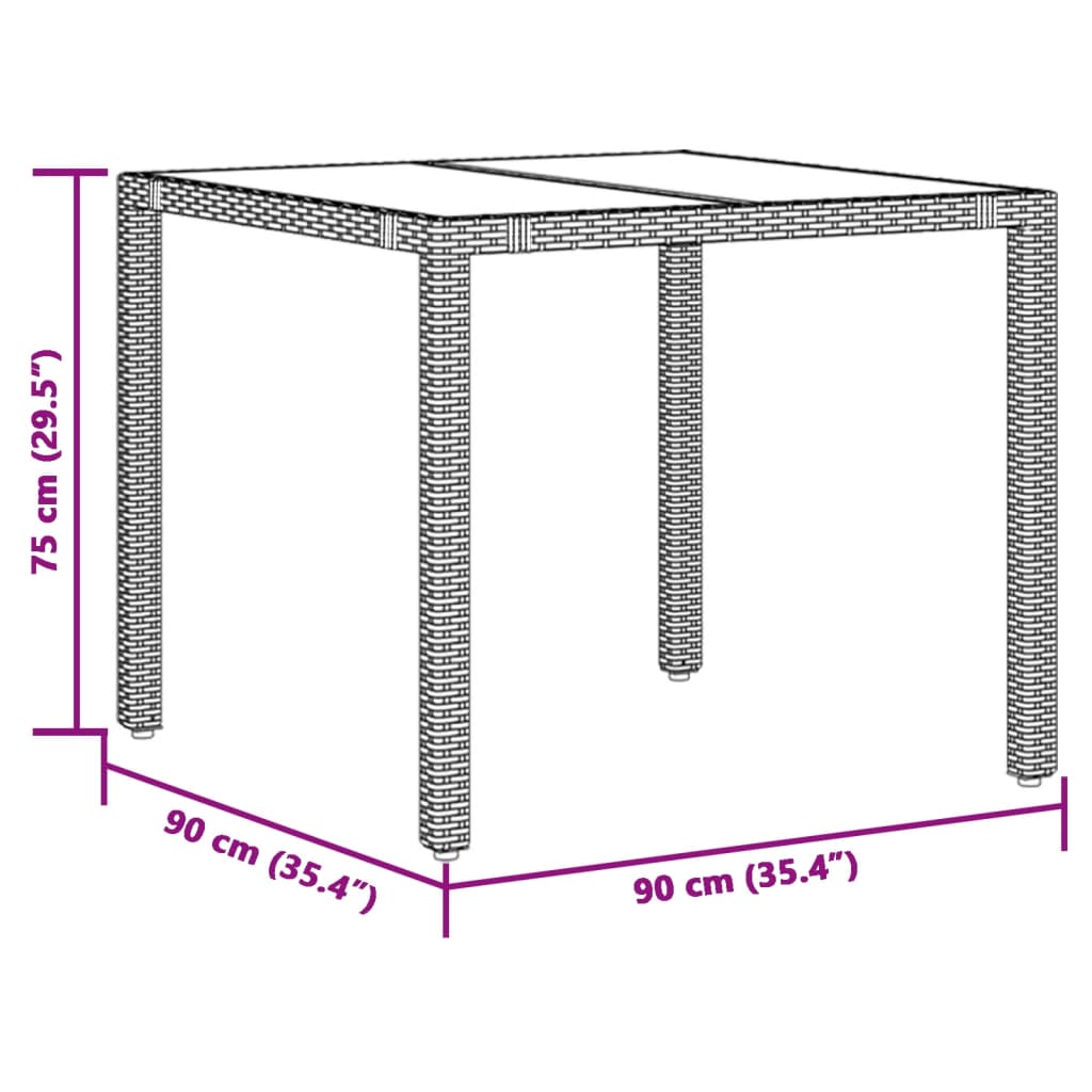 Matgrupp För Trädgården Med Dynor 5 Delar Brun Konstrotting