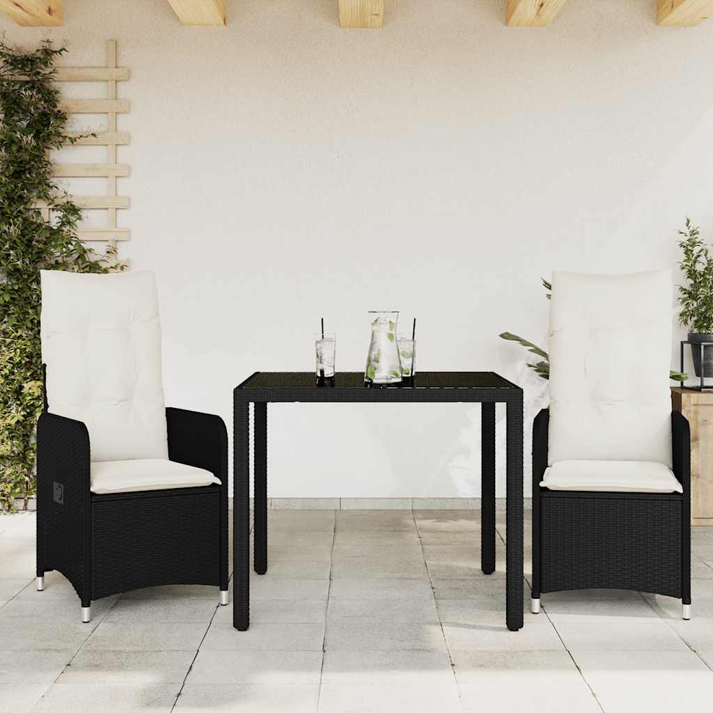 Caféset Med Dynor 5 Delar Konstrotting Svart