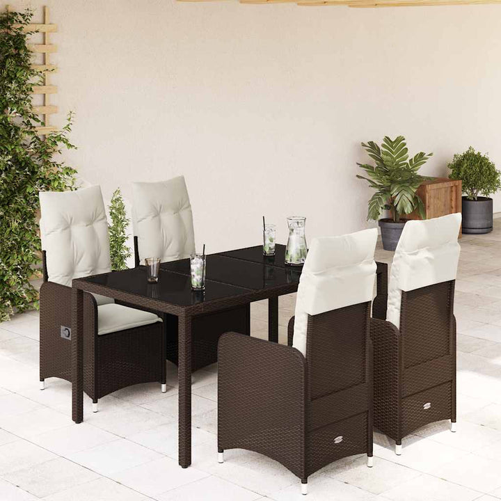 Caféset Med Dynor 3 Delar Brun Konstrotting