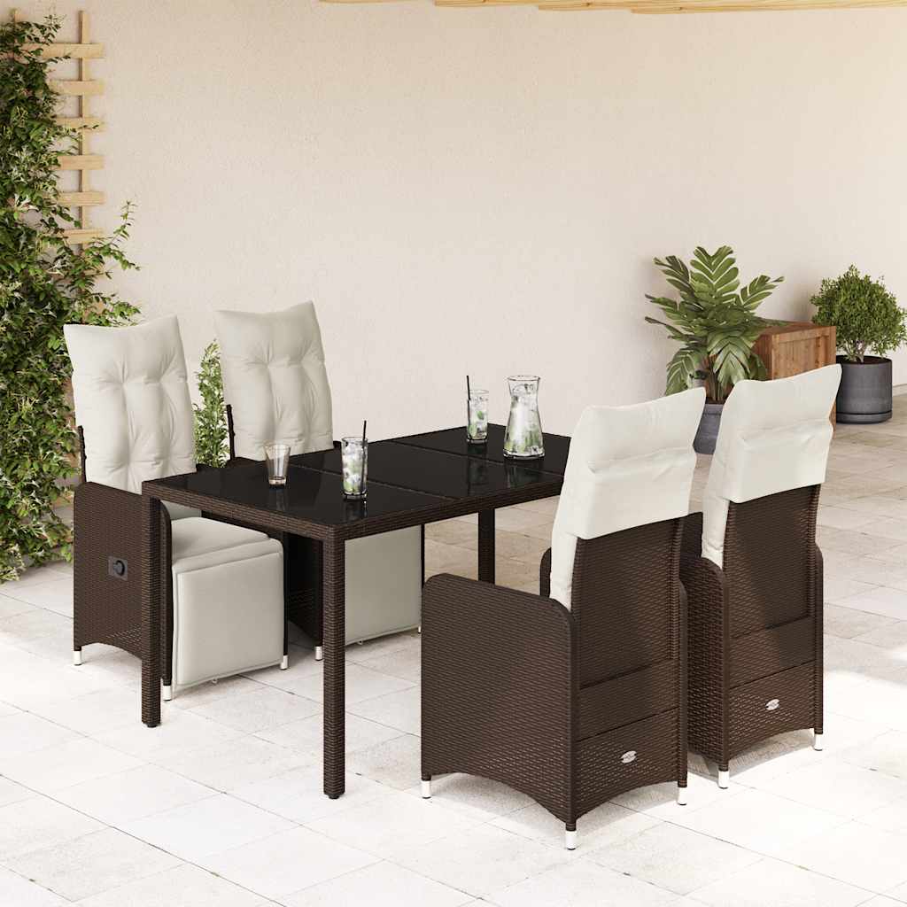 Caféset Med Dynor 3 Delar Brun Konstrotting