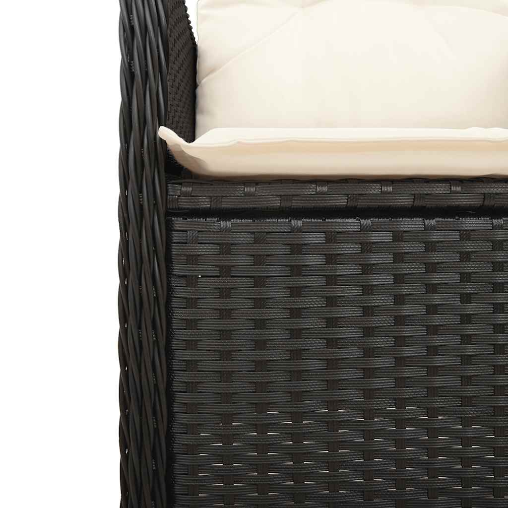Caféset Med Dynor 9 Delar Konstrotting Svart