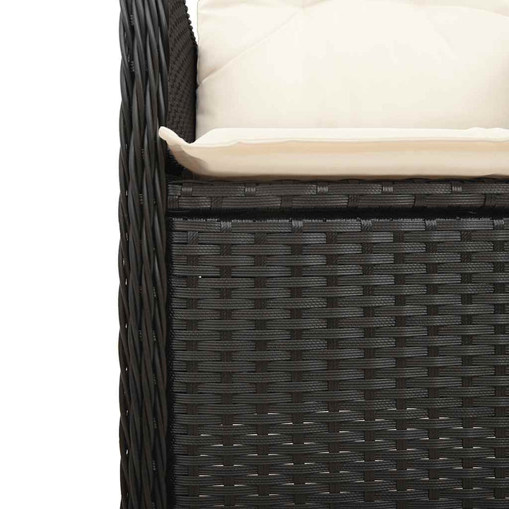 Caféset Med Dynor 9 Delar Konstrotting Svart