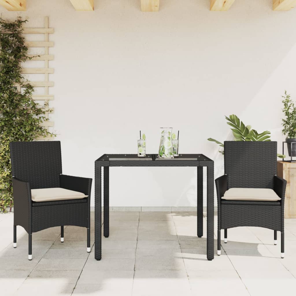 Matgrupp För Trädgården Med Dynor 7 Delar Konstrotting&amp;Glas