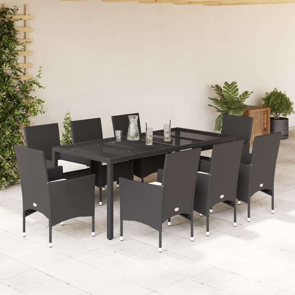 Matgrupp För Trädgården Med Dynor 7 Delar Konstrotting&amp;Glas