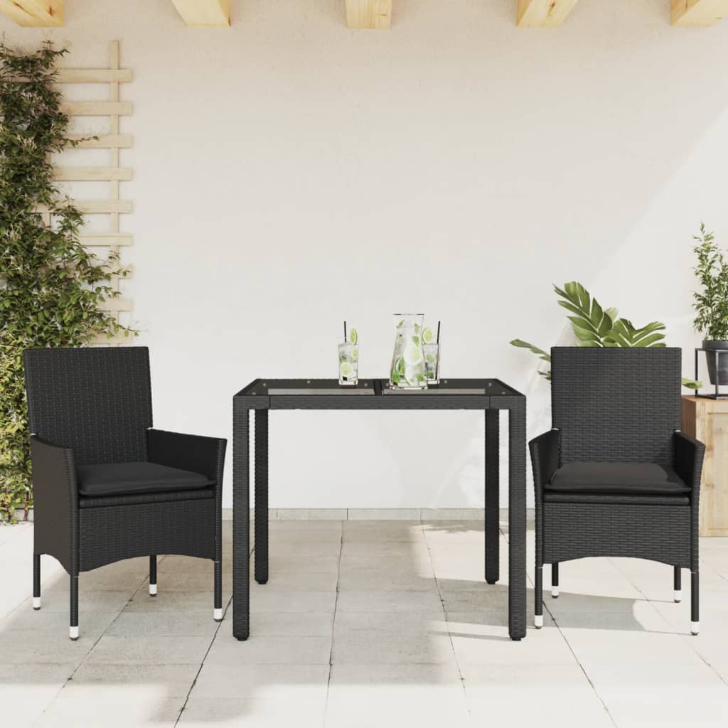 Matgrupp För Trädgården Med Dynor 7 Delar Konstrotting&amp;Glas