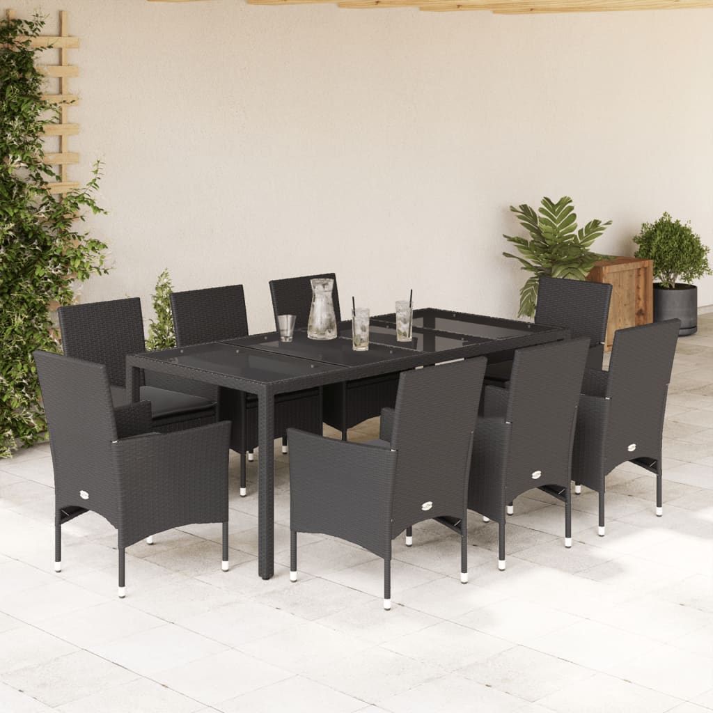 Matgrupp För Trädgården Med Dynor 7 Delar Konstrotting&amp;Glas