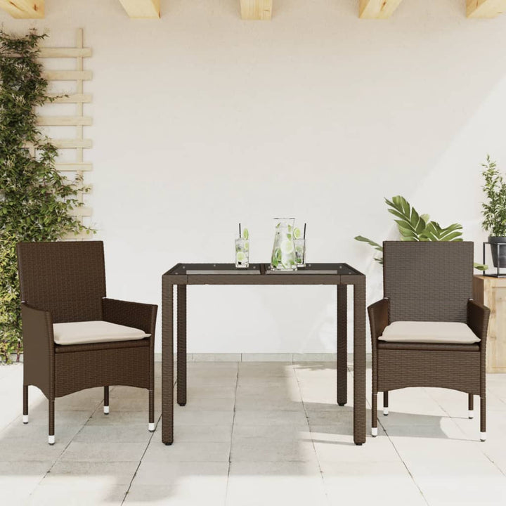 Matgrupp För Trädgården Med Dynor 7 Delar Konstrotting&amp;Glas